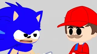 Sonic and Mario have an argument