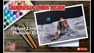 Chandrayaan 3 drawing l Chandrayaan 3 l Vikram Lander l Pragyan Rover l Pragyan Rover Chandrayaan 3
