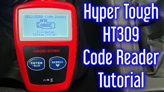 Hyper Tough HT309 OBD2 Code Reader - How To Use - Check Engine Light