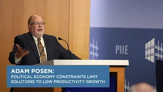 Adam Posen: Political Economy Constraints Limit Solutions to Low Productivity Growth