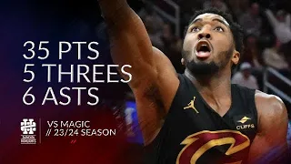 Donovan Mitchell 35 pts 5 threes 6 asts vs Magic 23/24 season