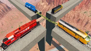 Amazing Train's Tug of War Crashes - Beamng.Drive Accidents - Dancing Cars