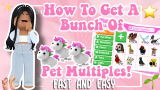 🍦✨How To Get A BUNCH Of PET MULTIPLES In Adopt Me! (Roblox) Its Cxco Twins