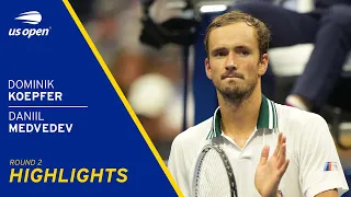 Dominik Koepfer vs Daniil Medvedev Highlights | 2021 US Open Round 2