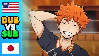 Anime Haikyuu!! (Anime DUB vs SUB Comparison)