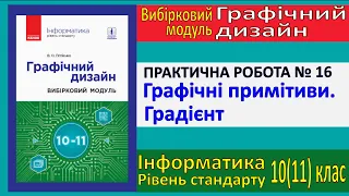 Практична № 16. Графічні примитиви. Градієнт | Модуль Графічний дизайн | 10(11) клас | Потієнко