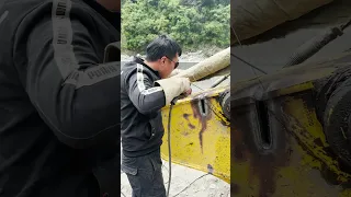 Excavator Boom Weld Repair.