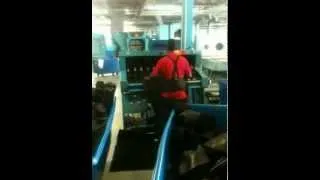 Mat Roller machine in action