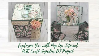 Explosion Box with Drawers and Pop Up Tutorial - ASC Craft Supplies DT Project