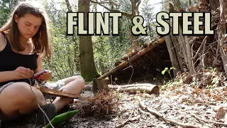 Flint & Steel Fire Lighting | Primitive Bushcraft Skills