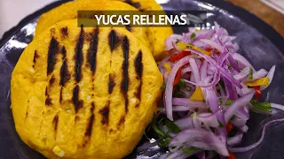 YUCAS RELLENAS CON QUESO Y CECINA | Receta Peruana | ABEL CA