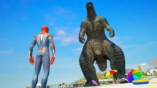 Godzilla Attacking Los Santos City - Monster Universe