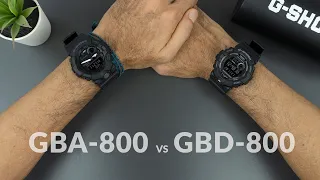 THE BEST OF LOW END G-SHOCK -  CASIO GBA-800-1A VS GBD-800-1DR