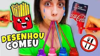 QUEM PINTAR O PIOR DESENHO COME! - Desafio