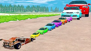 Small & Giant Cars vs Car Ramp – BeamNG.Drive