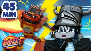 45 minutos de Blaze contra los robots de Crusher | Blaze y los Monster Machines