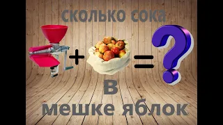 Сколько сока в мешке яблок ?