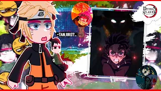 ||Naruto and his friends reacting to Demon Slayer|| ◆Bielly - Inagaki◆