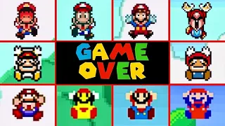 All Mario Game Over Screens & Death Animations - Mario Multiverse in SMB1