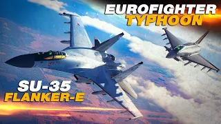 Eurofighter Typhoon Vs Su-35 Flanker-E Dogfight | Digital Combat Simulator | DCS |