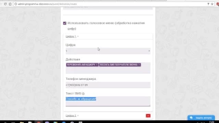 Настройка голосового меню IVR в программе обзвона клиентов