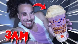 DO NOT DRINK MCDONALD'S GRIMACE SHAKE AT 3 AM!! (POSSESSED)