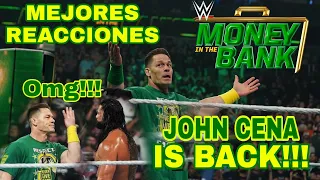 JOHN CENA RETURNS in Money In The Bank 2021| Best Reations of fans, Live Crowd Reactions, REACCIONES