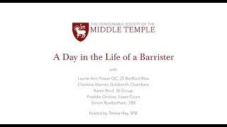 Middle Temple Open Day 2022 - A Day in the Life of a Barrister