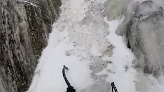 Solo ice climber almost falls to his death