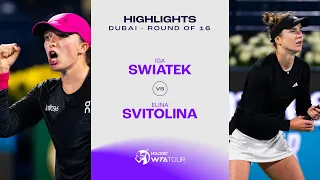 Iga Swiatek vs. Elina Svitolina | 2024 Dubai Round of 16 | WTA Match Highlights