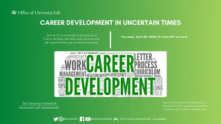 Success Workshop: Career Development in Uncertain Times – April 30, 2020