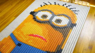 MINIONS IN DOMINOES! 10-minute Mesmerizing Domino Falldown Compilation! [NO MUSIC]