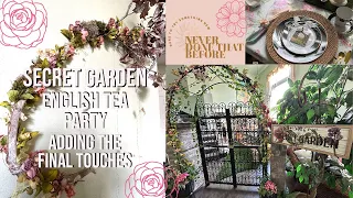 SECRET GARDEN ENGLISH TEA PARTY - FINAL TOUCHES - CREATING GUEST FAVORS - GARDEN SIGN & WALL DECOR