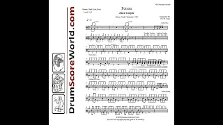 Drum Score - Alice Cooper - Poison (sample)