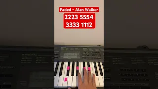 How To Play Faded - Alan Walker | Easy Piano Tutorial #shorts