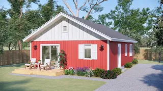 26'x36' (8x11m) This Small House is...STUNNING | 3-Bedroom | Simple but Perfect!
