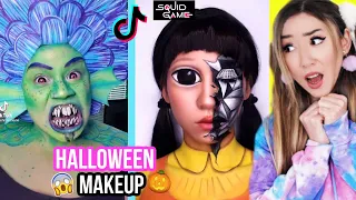 gruseligsten HALLOWEEN MAKEUP die DU niemals mit der BFF machen solltest *SQUID Game und LUCA exe*