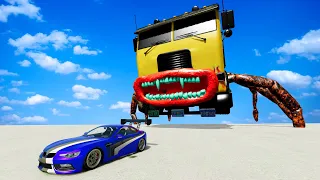 Epic Escape From The Truck Eater | Car VS Truck Eater | BeamNG.Drive