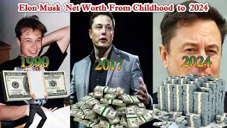 Elon Musk Net Worth from By Years to 2024
