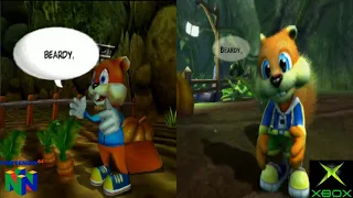 Conker Comparison (N64/Xbox) All Cutscenes (Almost) (60fps)