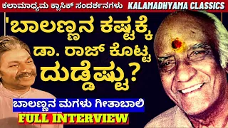 ''ನಟ ಬಾಲಣ್ಣನ ಕಷ್ಟಕ್ಕೆ ಡಾ. ರಾಜ್ ಕೊಟ್ಟ ದುಡ್ಡೆಷ್ಟು ಅಂದ್ರೆ-TN Balakrishna LIFE FULL'-GEETABALI-#param