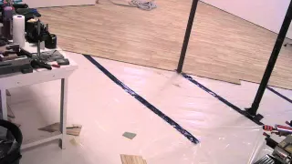 Laminate flooring installation time-lapse