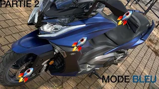 KYMCO AK550 AKRAPOVIC!!!!!MODE BLEU🚀CONDUITE DE BRAQUEUR 😂