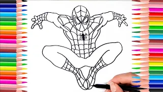 Vẽ tranh tô màu người nhện - Painting Spiderman