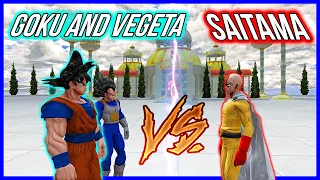 GTA 5 -Saitama vs Goku and Vegeta SUPERHERO BATTLE