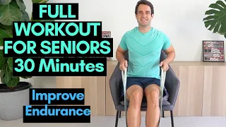 Full Workout To Improve Muscular Endurance For Seniors (With Weights and Bands) - Intermediate