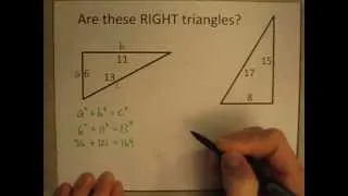 How to Determine Whether a Triangle is a RIGHT Triangle