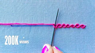 Basic Hand Embroidery Stitches _ Chain Stitch!