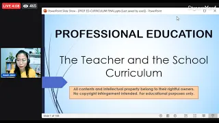 PROFESSIONAL EDUCATION LET 2023 THE TEACHER AND THE CURRICULUM LET REVIEW DRILLS