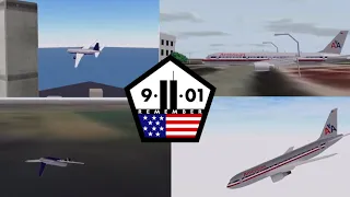 American 11 / United 175 / American 77 / United 93 (Roblox Crash Animation) (9/11/01)